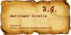 Wallinger Gizella névjegykártya